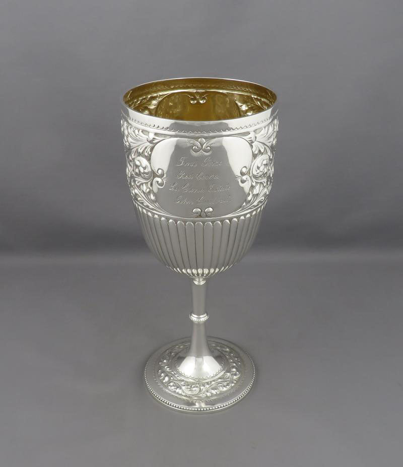 Victorian Sterling Silver Trophy Cup - JH Tee Antiques