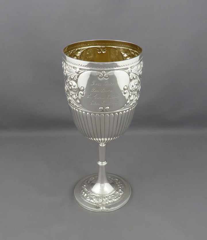 Victorian Sterling Silver Trophy Cup - JH Tee Antiques