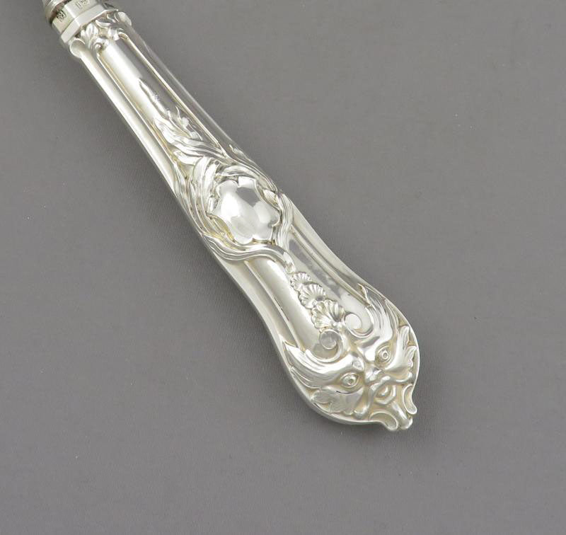 Victorian Sterling Silver Fish Servers - JH Tee Antiques