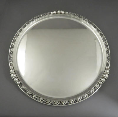 Large La Paglia Sterling Silver Tray - JH Tee Antiques