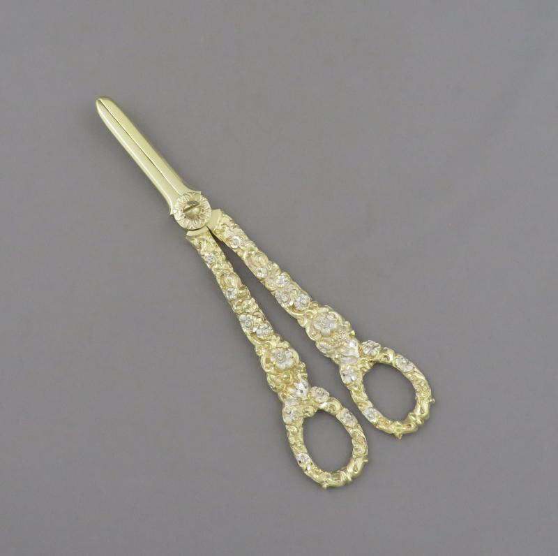 Victorian Silver Gilt Dessert Serving Set - JH Tee Antiques