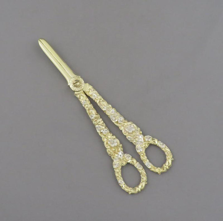 Victorian Silver Gilt Dessert Serving Set - JH Tee Antiques