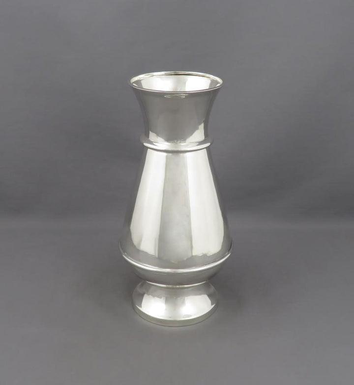English Sterling Silver Vase - JH Tee Antiques