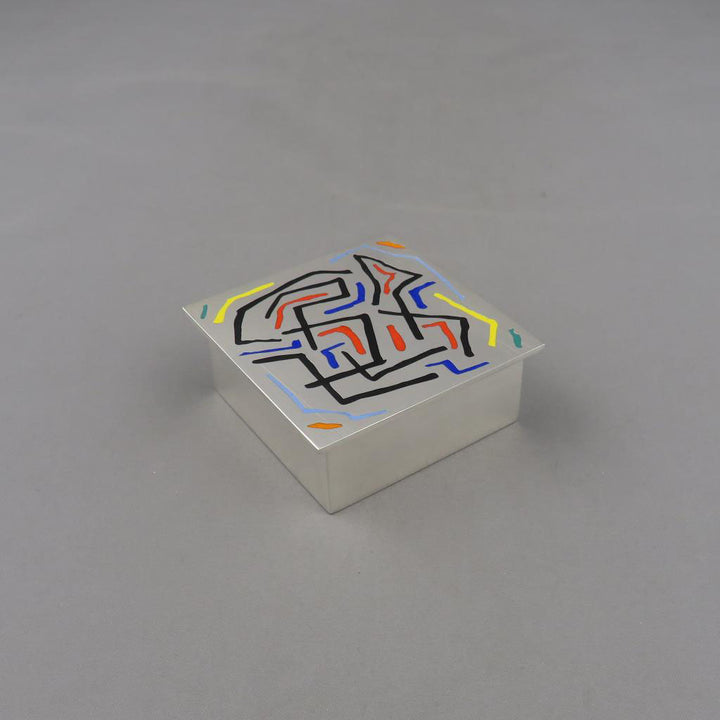 Per Sax Møller Silver Enamel Box - JH Tee Antiques