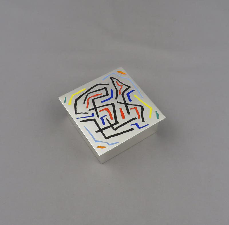 Per Sax Møller Silver Enamel Box - JH Tee Antiques