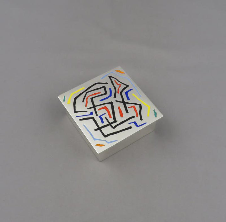 Per Sax Møller Silver Enamel Box - JH Tee Antiques