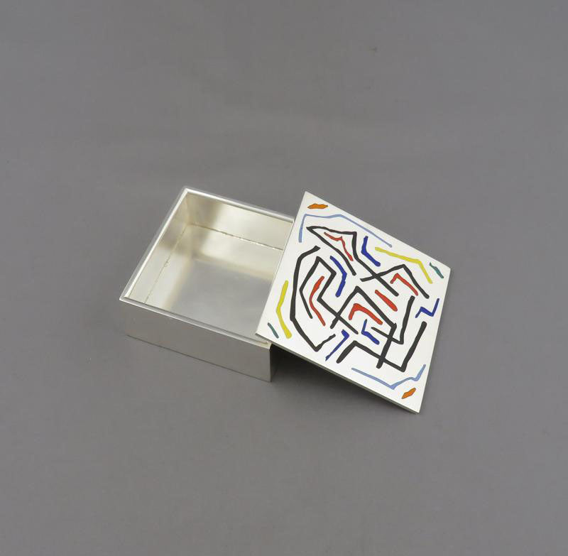 Per Sax Møller Silver Enamel Box - JH Tee Antiques