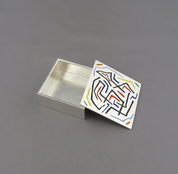 Per Sax Møller Silver Enamel Box - JH Tee Antiques