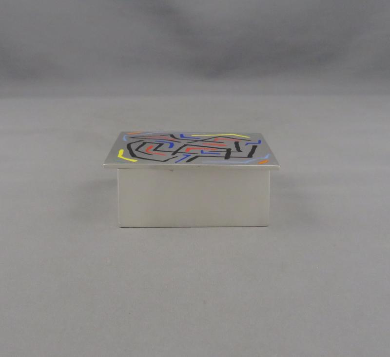 Per Sax Møller Silver Enamel Box - JH Tee Antiques