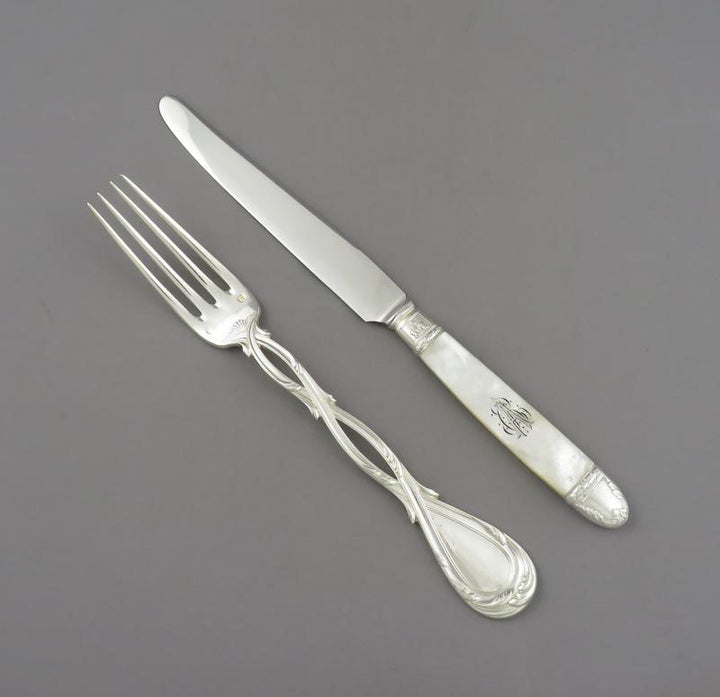 French 950 Silver Flatware Set - JH Tee Antiques