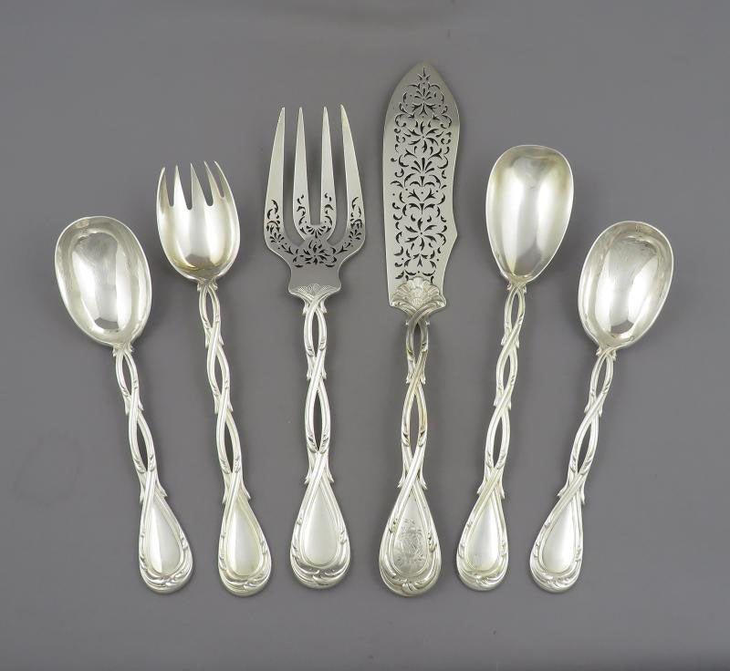 French 950 Silver Flatware Set - JH Tee Antiques