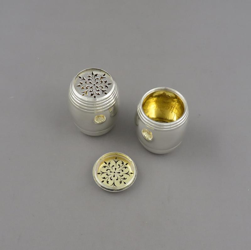 Victorian Silver Novelty Pepper Pots - JH Tee Antiques
