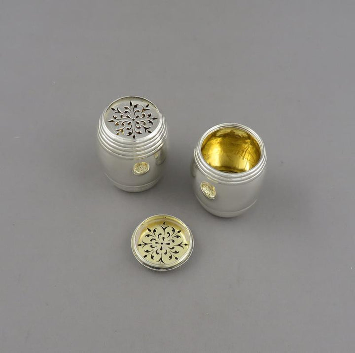Victorian Silver Novelty Pepper Pots - JH Tee Antiques