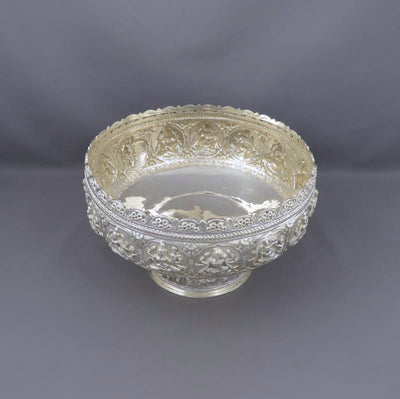 Indian Sterling Silver Bowl - JH Tee Antiques
