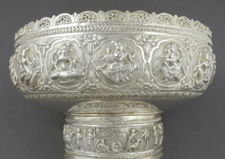 Indian Sterling Silver Bowl - JH Tee Antiques