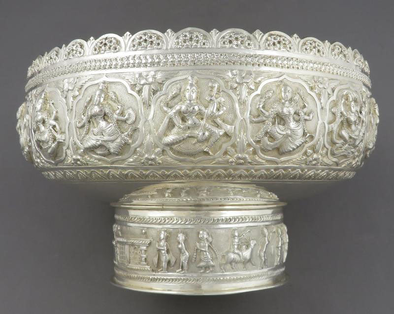 Indian Sterling Silver Bowl - JH Tee Antiques