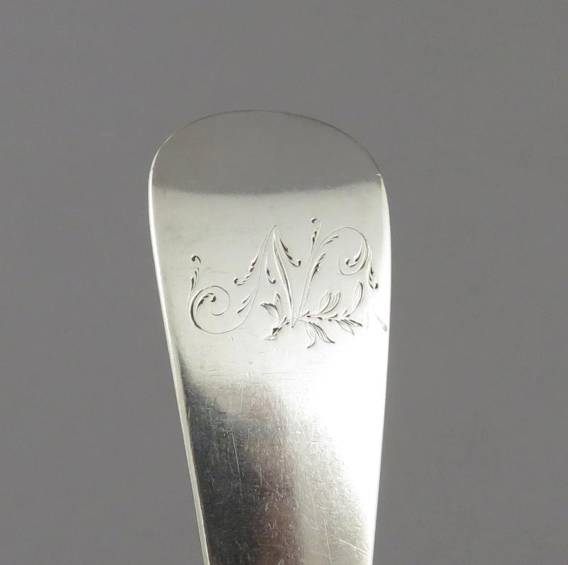 George III Silver Stuffing Spoon - JH Tee Antiques