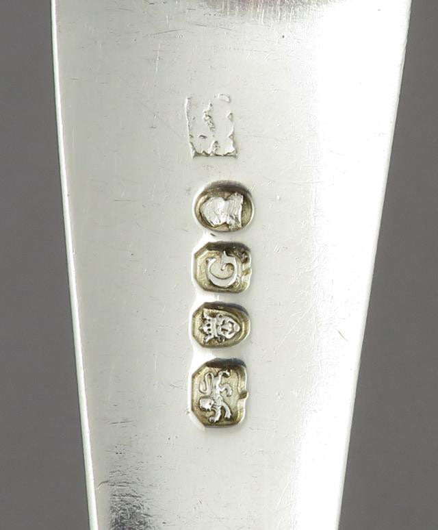 George III Silver Stuffing Spoon - JH Tee Antiques