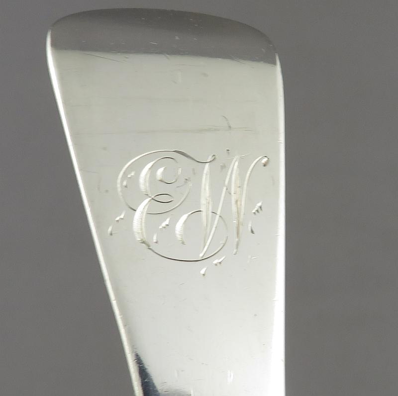 George III Silver Stuffing Spoon - JH Tee Antiques