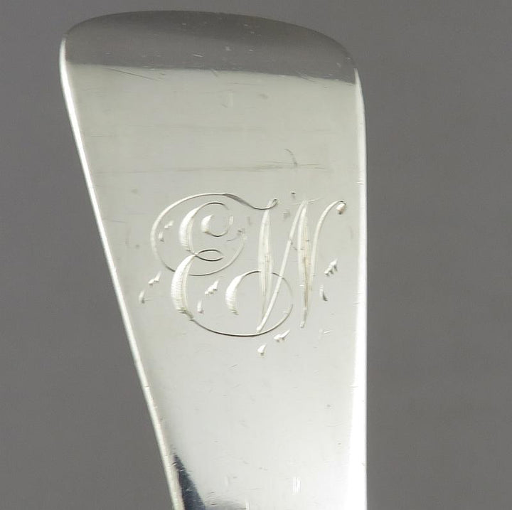 George III Silver Stuffing Spoon - JH Tee Antiques