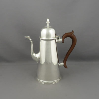 English Silver Coffee Pot - JH Tee Antiques