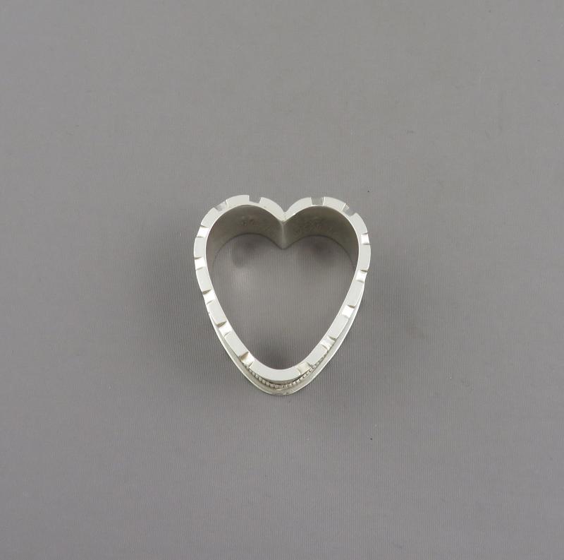 Heart Shaped Silver Napkin Rings - JH Tee Antiques