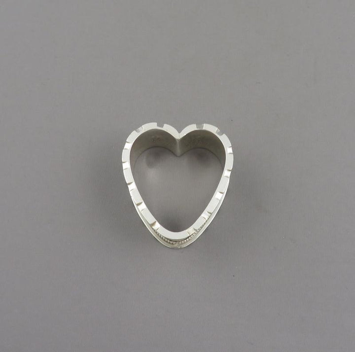 Heart Shaped Silver Napkin Rings - JH Tee Antiques