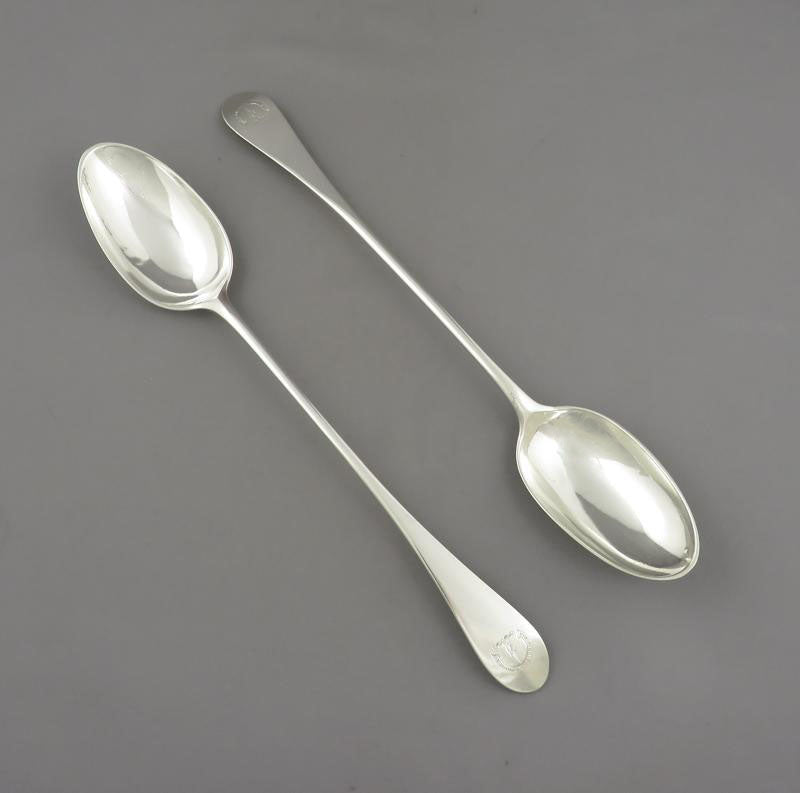 Pair of Scottish Silver Stuffing Spoons 2 - JH Tee Antiques