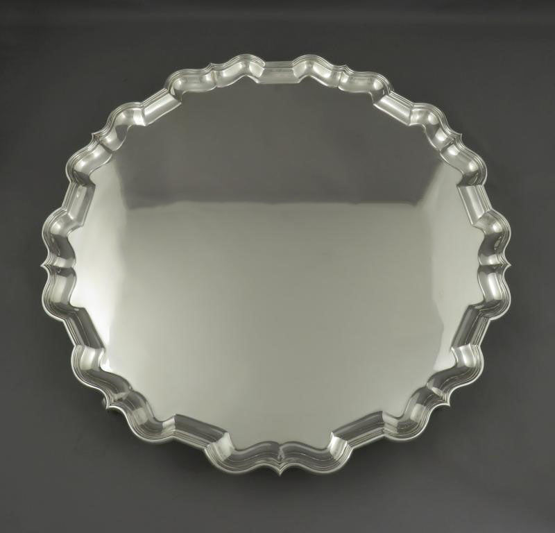 Large George V Sterling Silver Salver