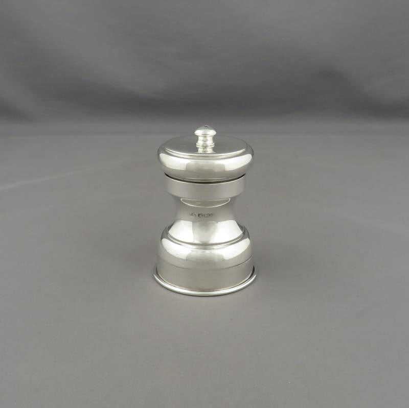 English Silver Pepper Mill - JH Tee Antiques