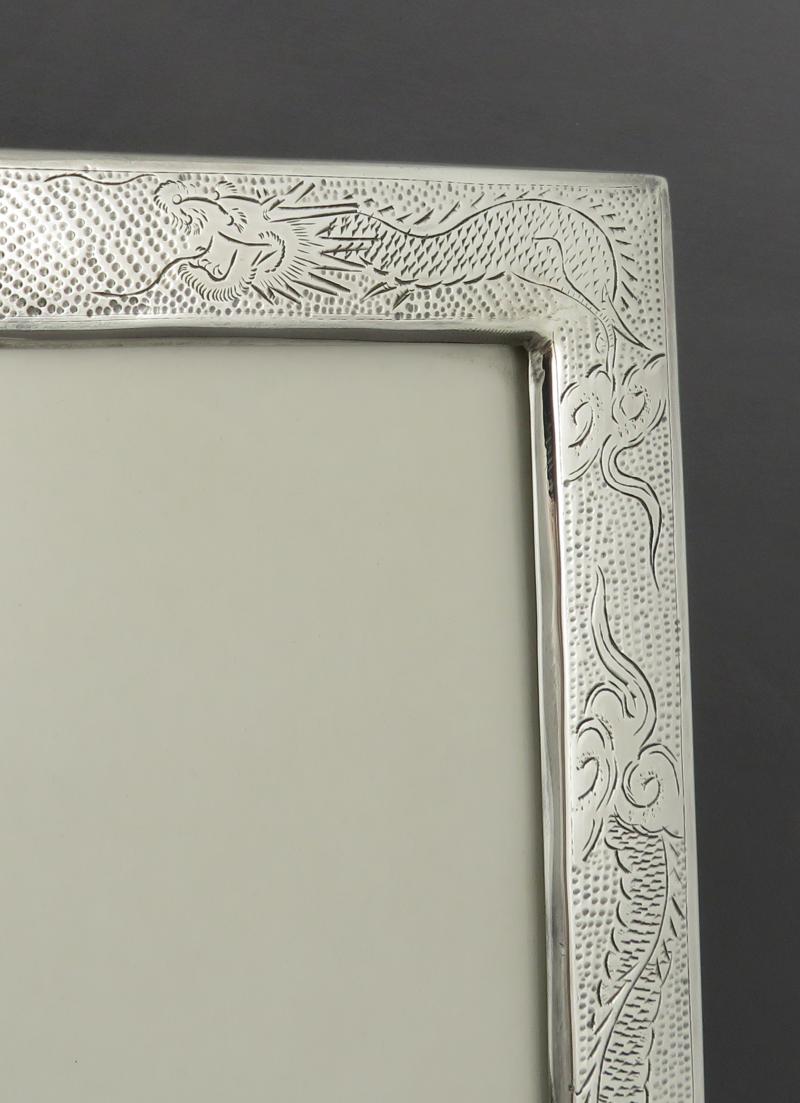 Chinese Export Sterling Silver Photo Frame - JH Tee Antiques