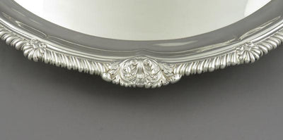 Large Regency Sterling Silver Salver - JH Tee Antiques