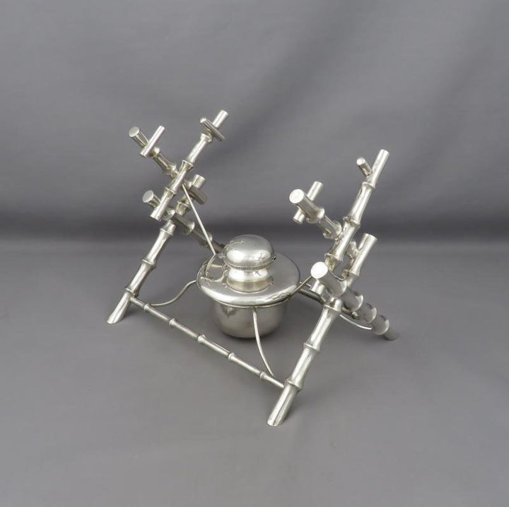 Chinese Export Silver Kettle on Stand - JH Tee Antiques