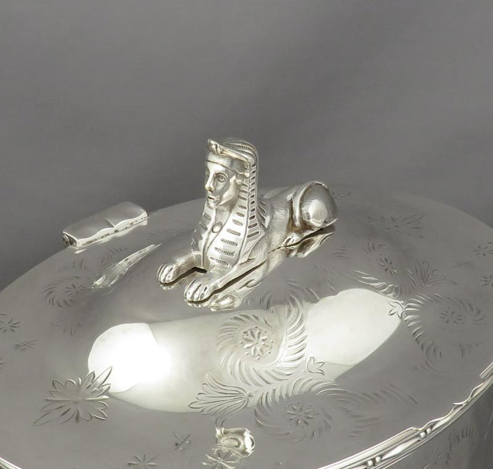 Victorian Silver Plated Biscuit Box - JH Tee Antiques
