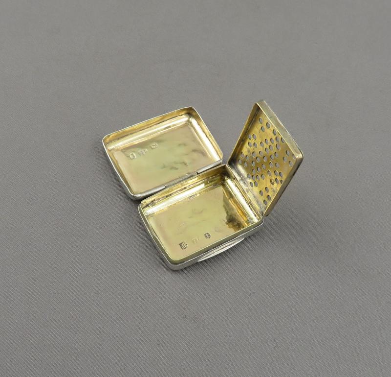George IV Sterling Silver Vinaigrette - JH Tee Antiques