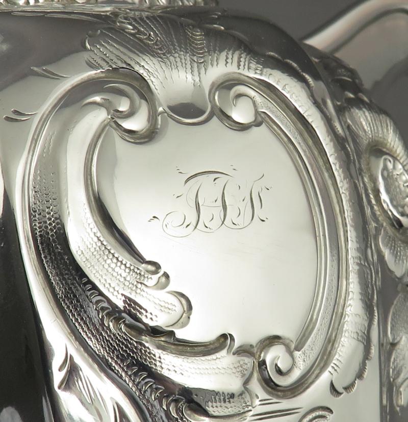 American Coin Silver Milk Jug - JH Tee Antiques
