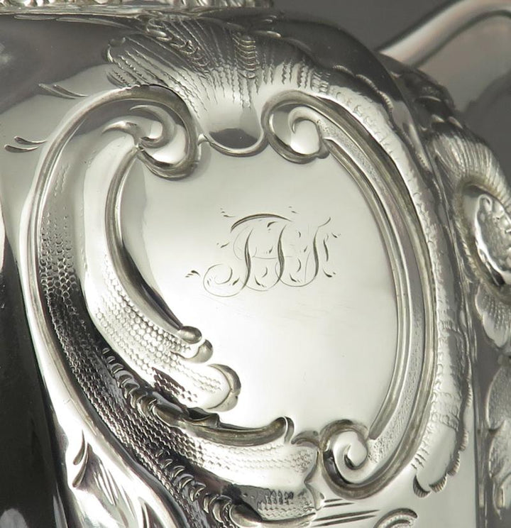 American Coin Silver Milk Jug - JH Tee Antiques