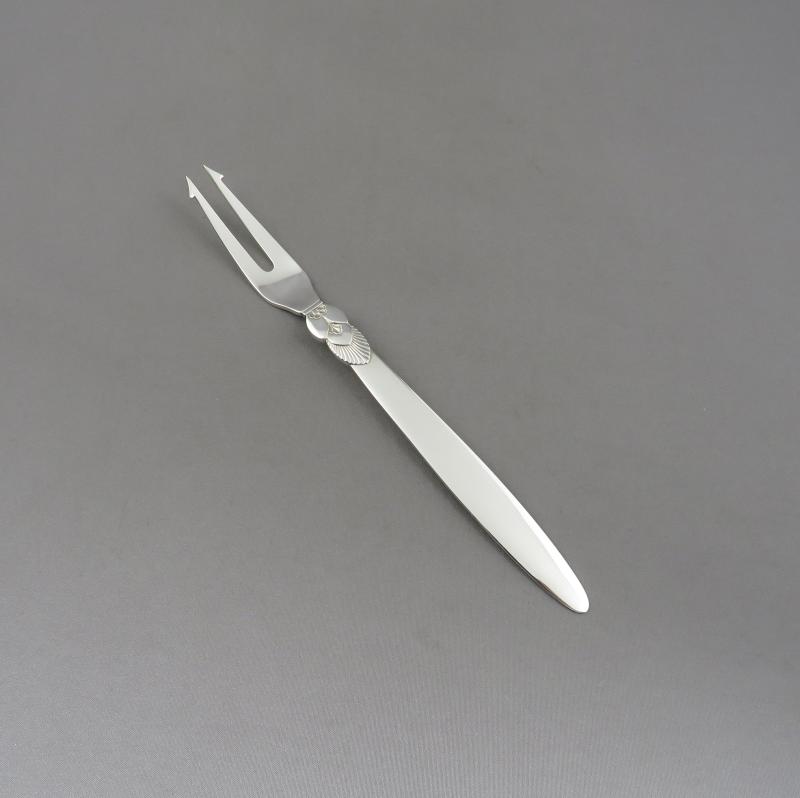 Georg Jensen Cactus Sterling Cold Cut Fork - JH Tee Antiques