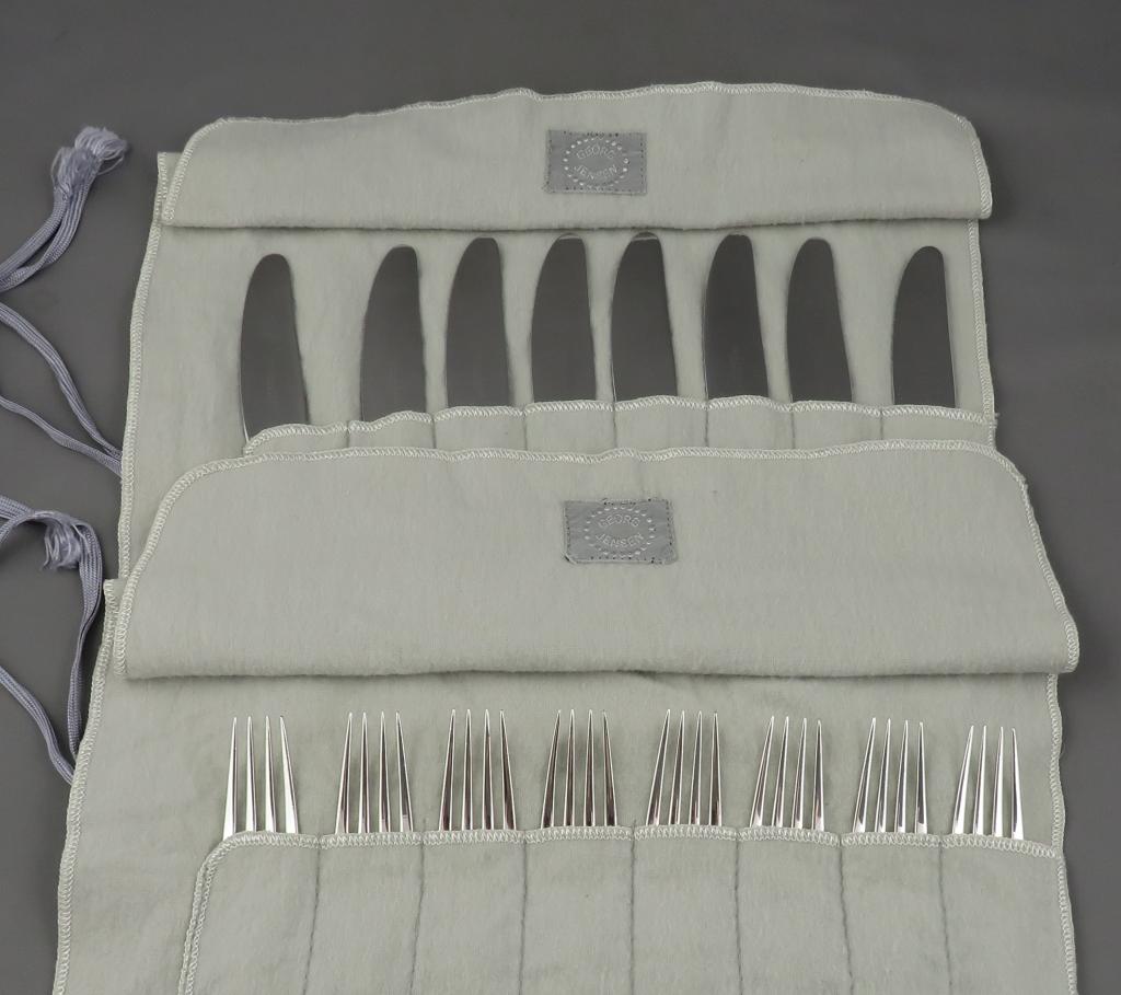 Georg Jensen Old Danish Pattern Flatware Set for 8 - JH Tee Antiques
