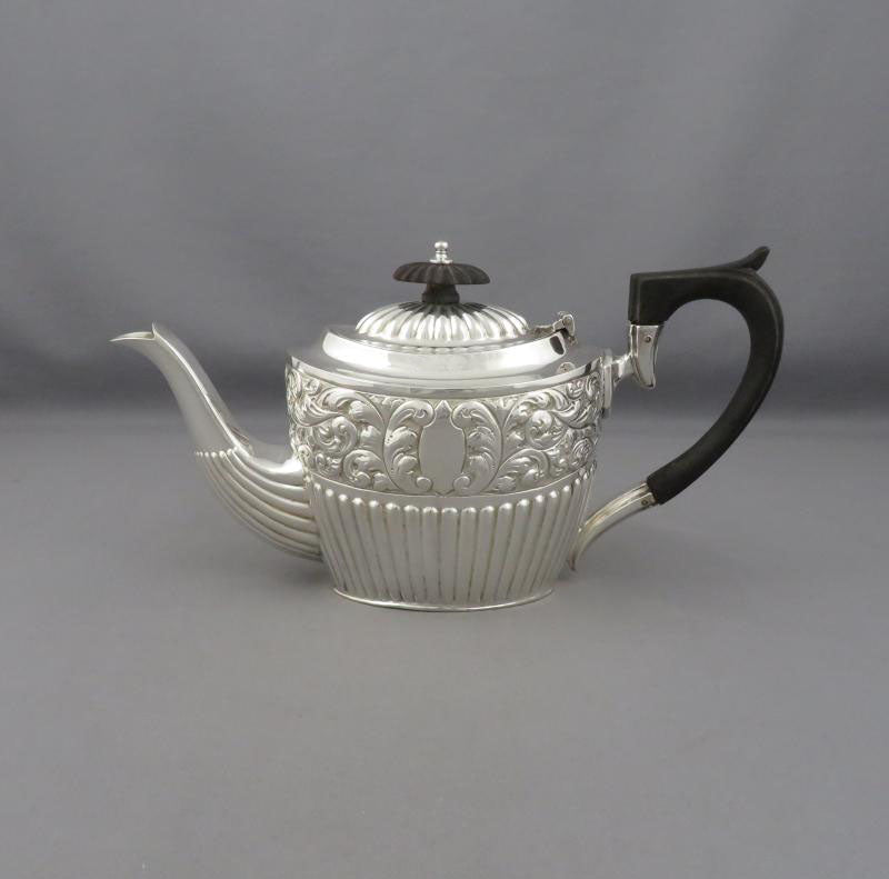 Victorian Silver Bachelor Teapot - JH Tee Antiques