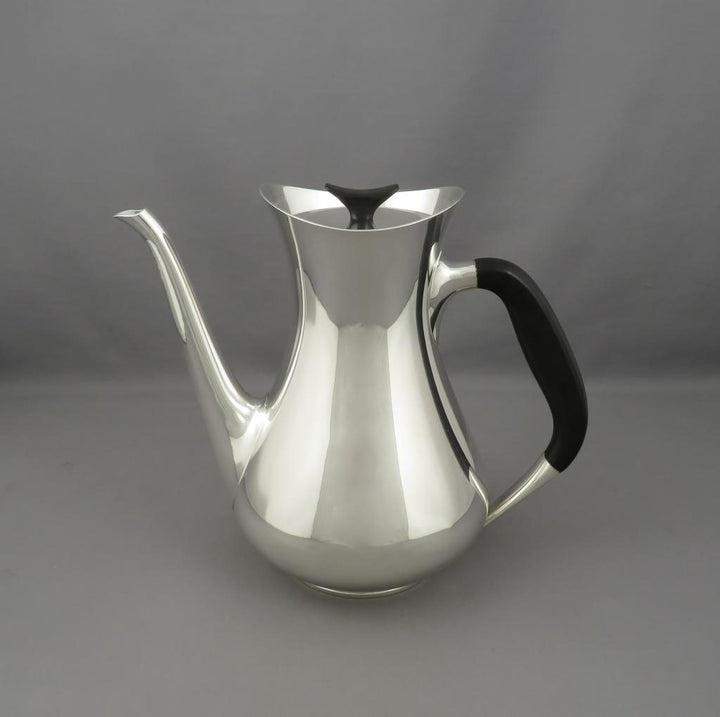 Danish Sterling Silver Tea Set - JH Tee Antiques