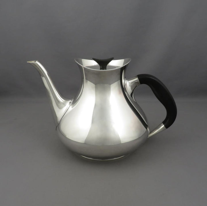 Danish Sterling Silver Tea Set - JH Tee Antiques