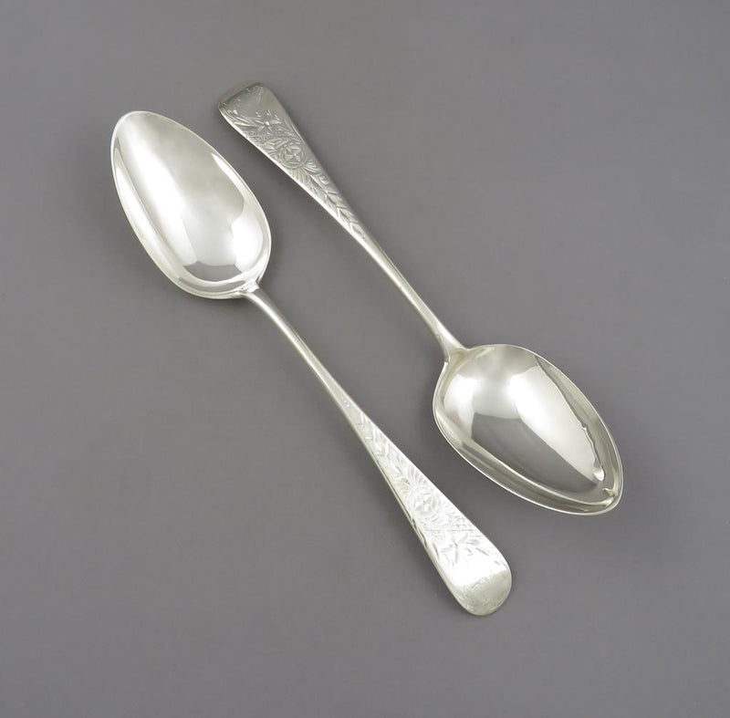 Robert Hendery Silver Tablespoons - JH Tee Antiques