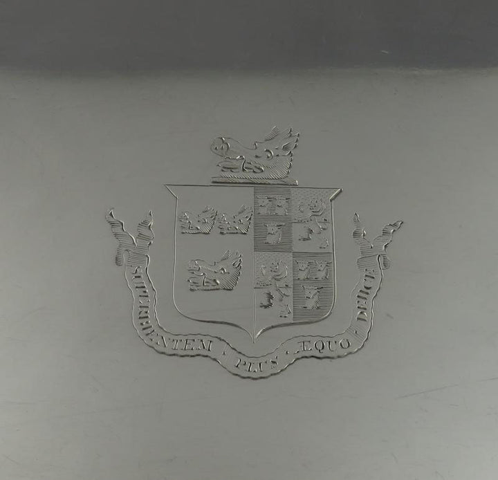 George III Sterling Silver Oval Salver - JH Tee Antiques