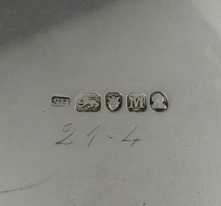 George III Sterling Silver Oval Salver - JH Tee Antiques