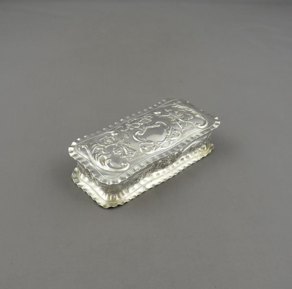 Victorian Sterling Silver Trinket Box - JH Tee Antiques