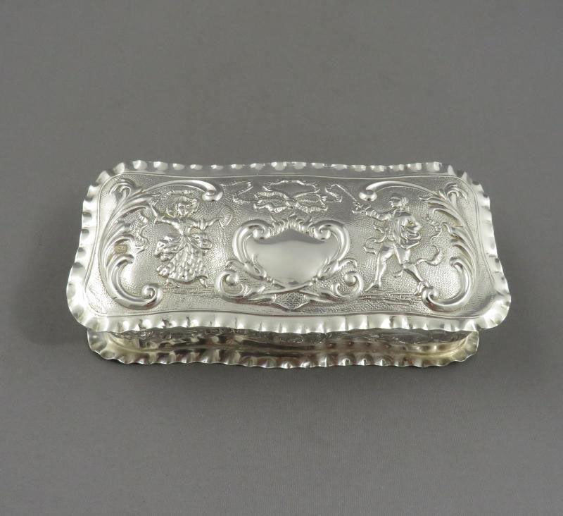 Victorian Sterling Silver Trinket Box - JH Tee Antiques