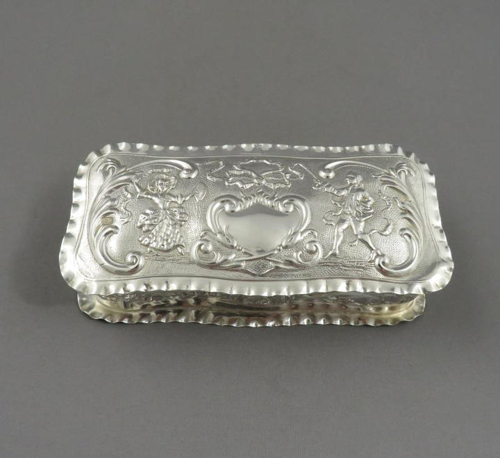 Victorian Sterling Silver Trinket Box - JH Tee Antiques