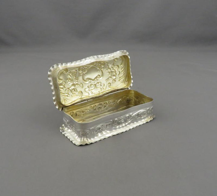 Victorian Sterling Silver Trinket Box - JH Tee Antiques