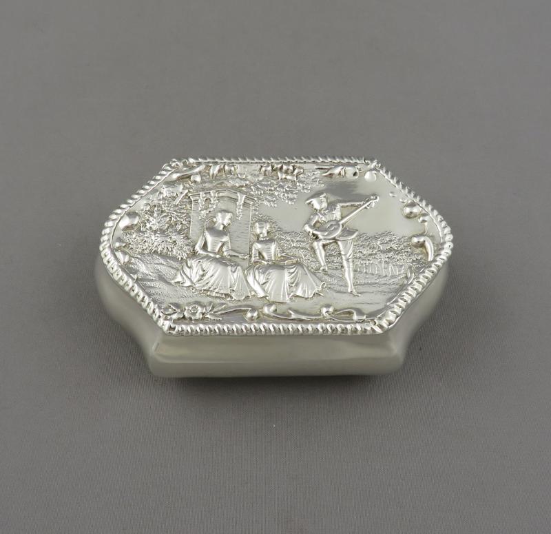 Victorian Sterling Silver Trinket Box - JH Tee Antiques